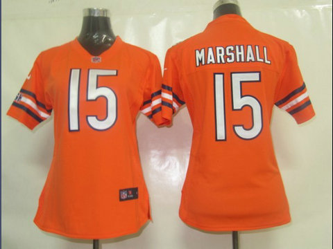 Nike Women's nfl Chicago Bears 15 Marshall Nike Orange Game Team Jerseys
